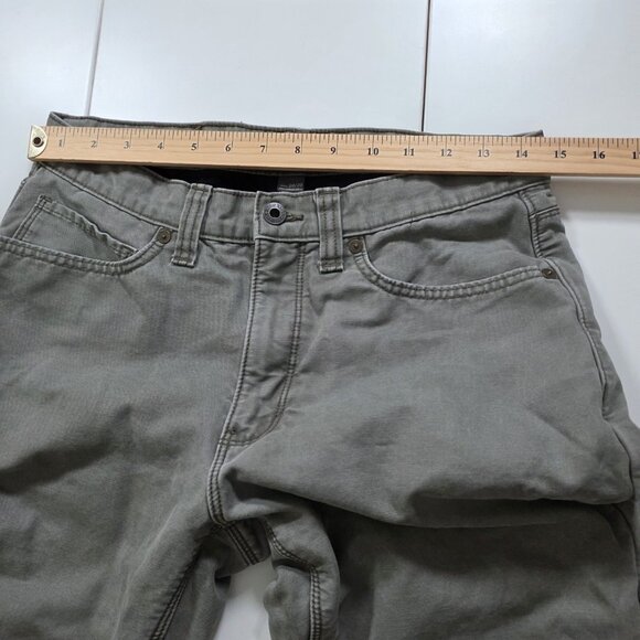 Eddie Bauer Fleece Lined Pants Mens 30x30 (28) Gray Twill Cotton Straight Tech - Picture 4 of 16